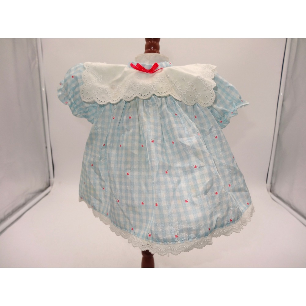 American Girl Bitty Baby Pleasant Company Our New Baby Dress Blue Gingham 1994